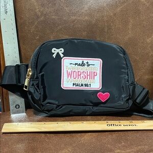 Black Worship Crossbody Bag